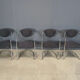 Vintage chrome dining chairs by Effezeta, 1970s - set of 4
