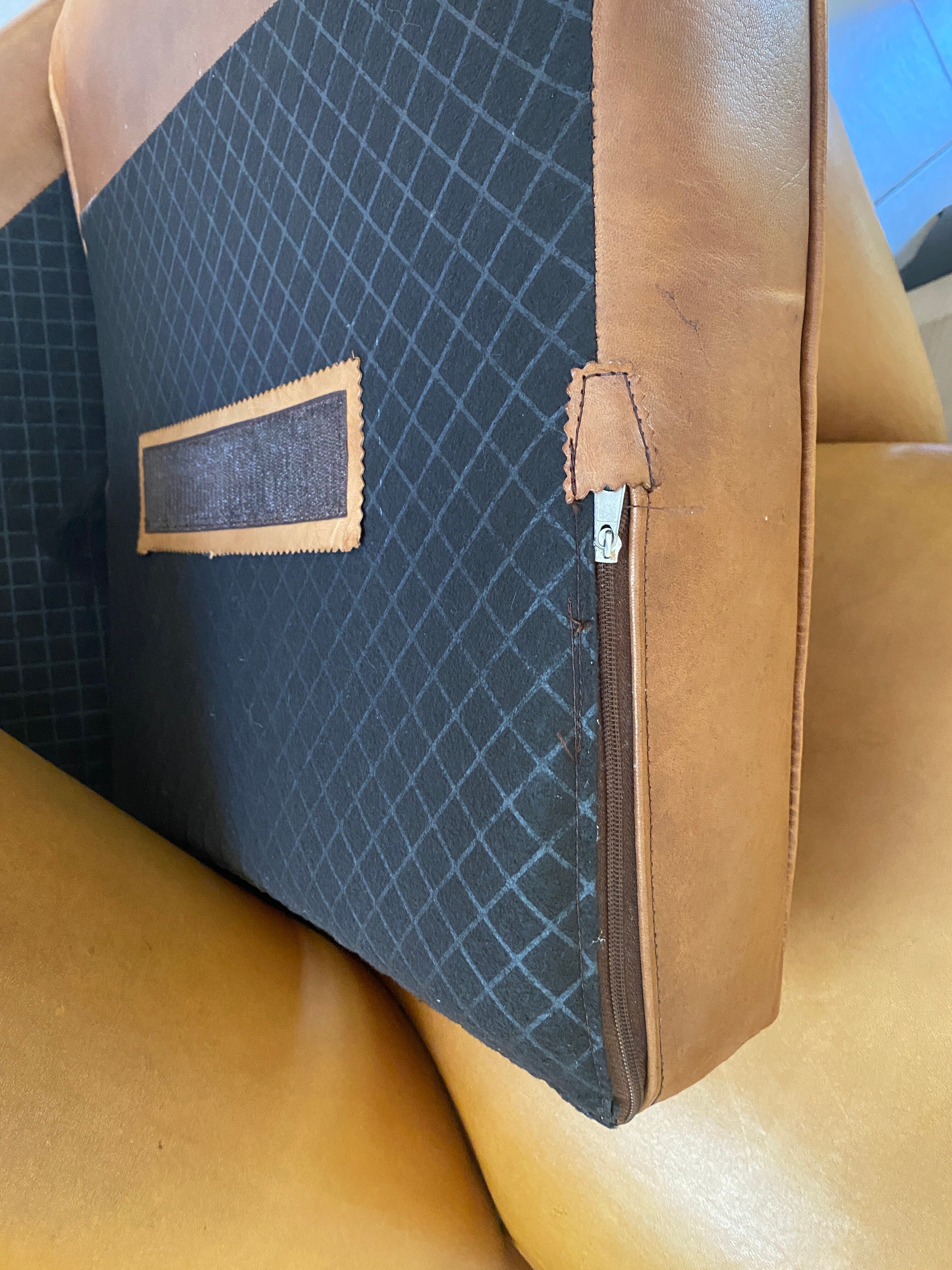 Leather club armchair