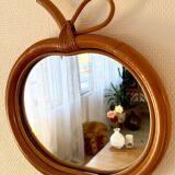 Miroir rotin pomme