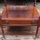 English Nightstand in Varnished Mahogany with One Drawer