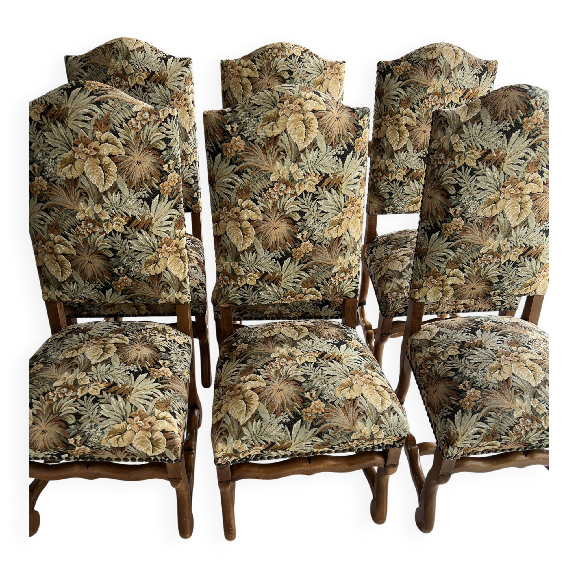 Louis XIII style sheep bone chairs