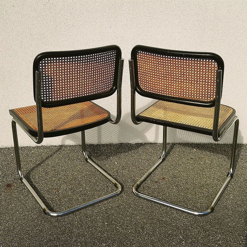 Pair of chairs Cesca B32 Marcel Breuer