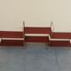 Vintage metal string shelves
