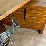 Solid Elm Desk Pierre Chapo B19E – Iconic Design from the 60s - v