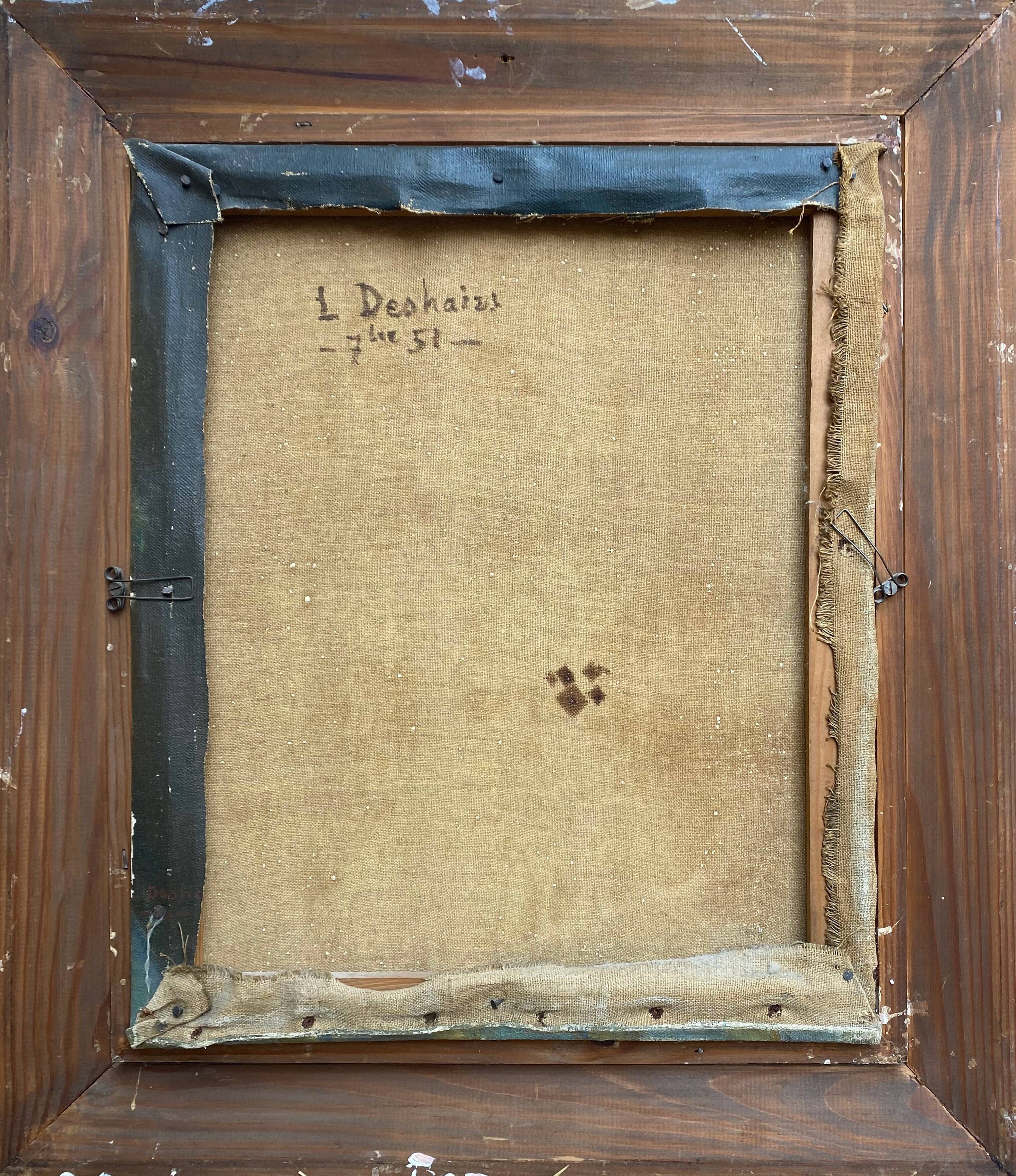 Table hst "vase with bouquet of flowers" early xx ° signed deshairs + frame