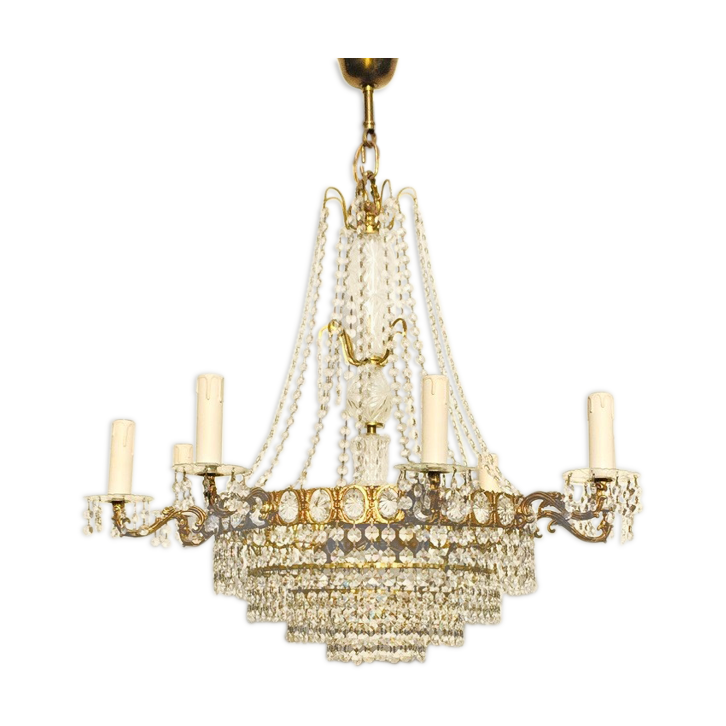 Hot air balloon chandelier 8 stamp fires