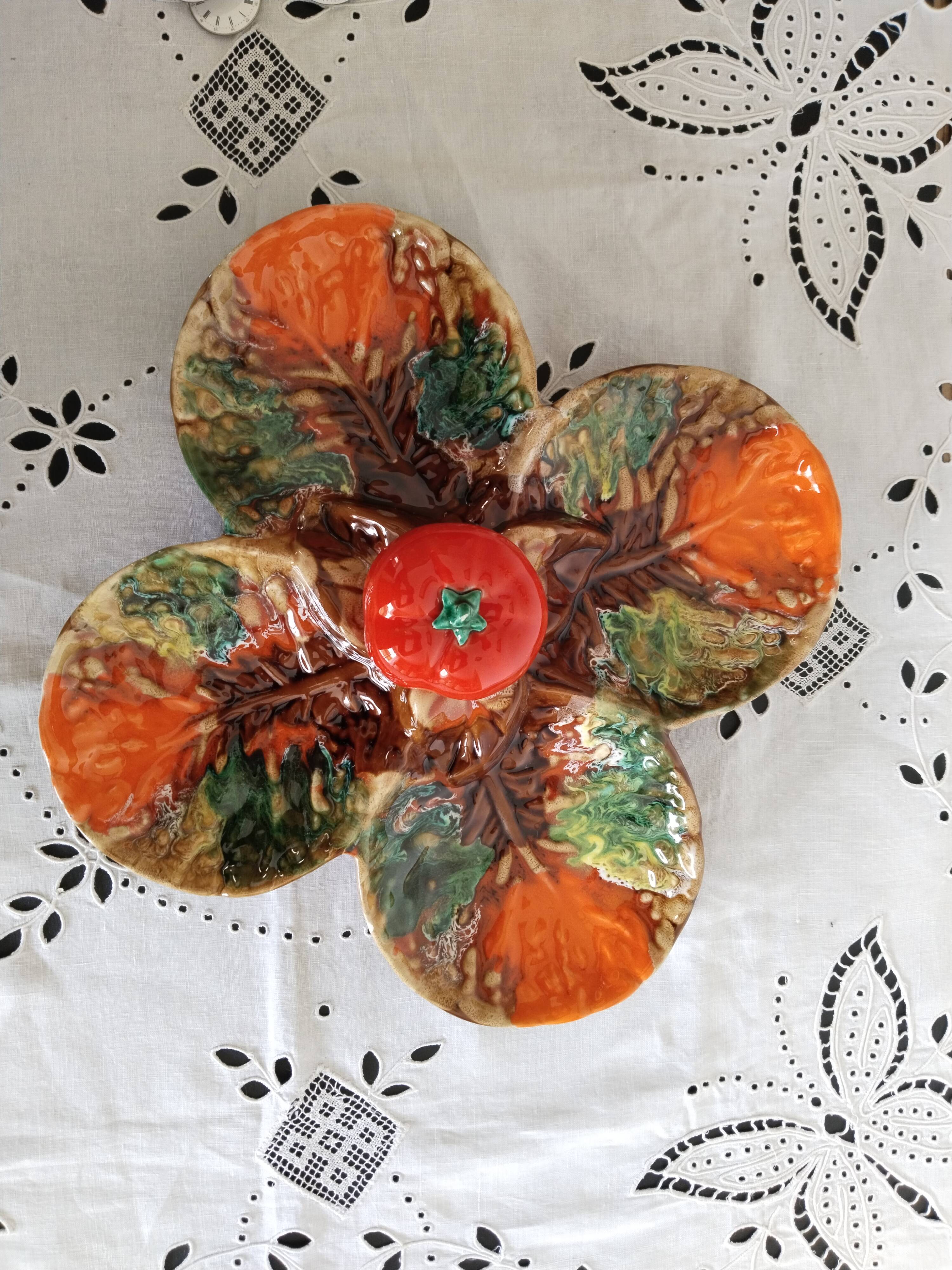 Aperitif and fruit serving dish, Vallauris