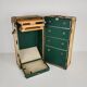 1930s wardrobe steamer trunk by Hartmann – goat skin chest
