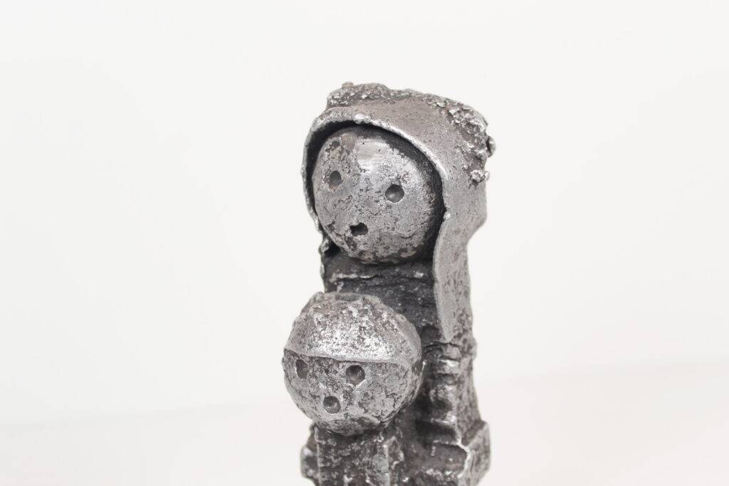 Brutalist aluminum sculpture by Willy Ceysens, Belgium 1980s