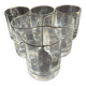 6 whiskey glasses 1970's