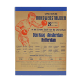 Dutch 40s boxing match poster