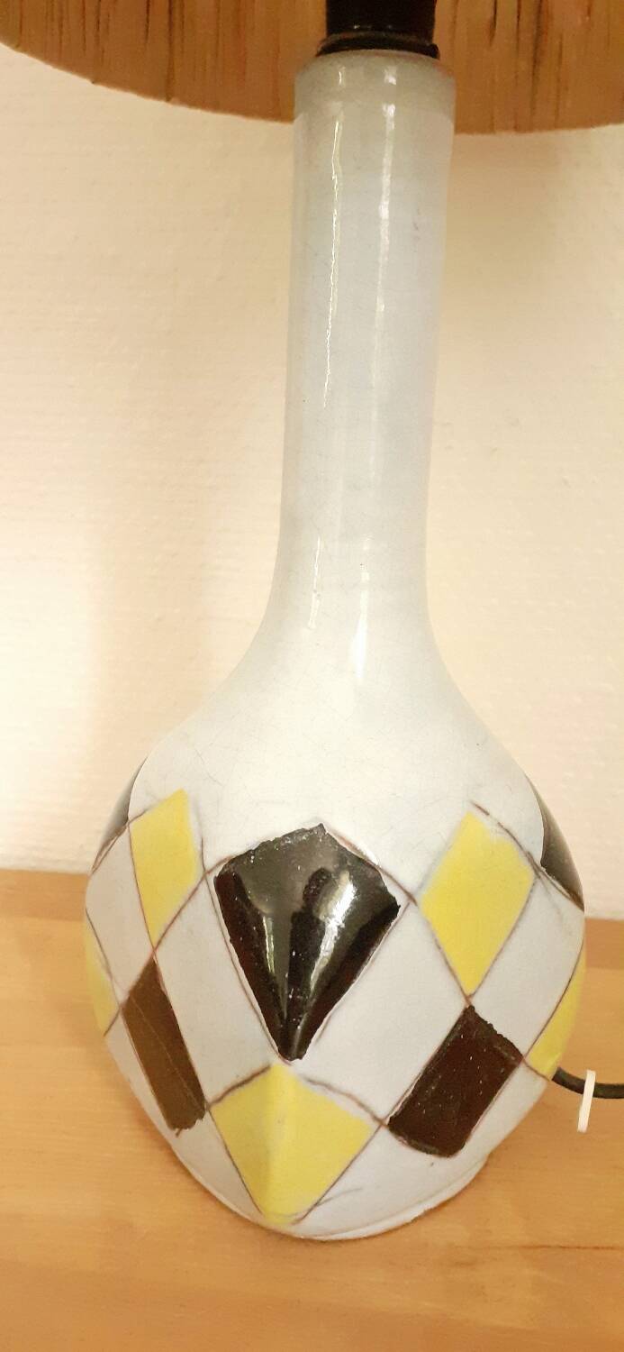 Lampe en céramique années 50