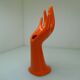 Vintage orange ceramic hand