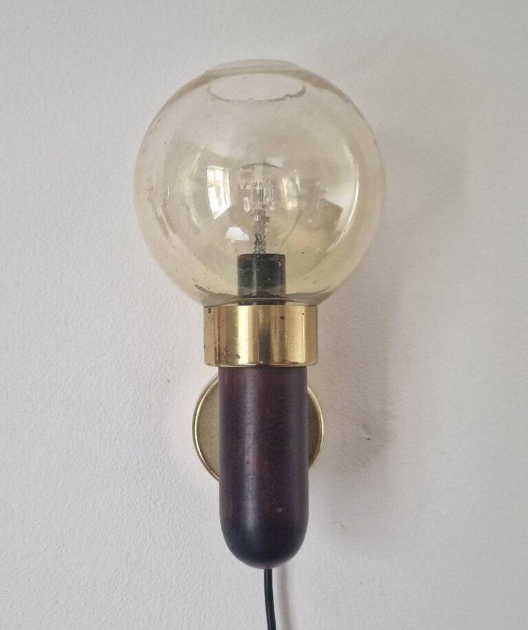 Set of Two Midcentury Wall Lamps, Denmark, 1970s