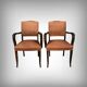 Pair of bridge armchairs in beech - 1940