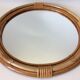 Bamboo round mirror 35cm