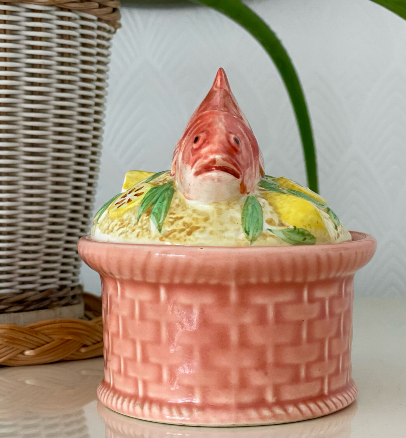 Terrine dish in slip