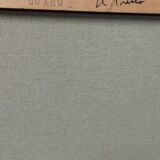 Oil painting on canvas "The Train" Franco Prayer (1924) 80 x 60 cm