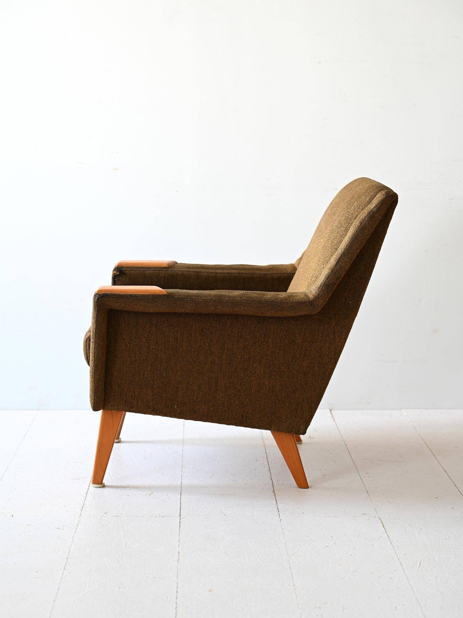 Vintage Scandinavian armchair with original fabric