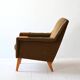 Fauteuil vintage scandinave avec tissu d'origine