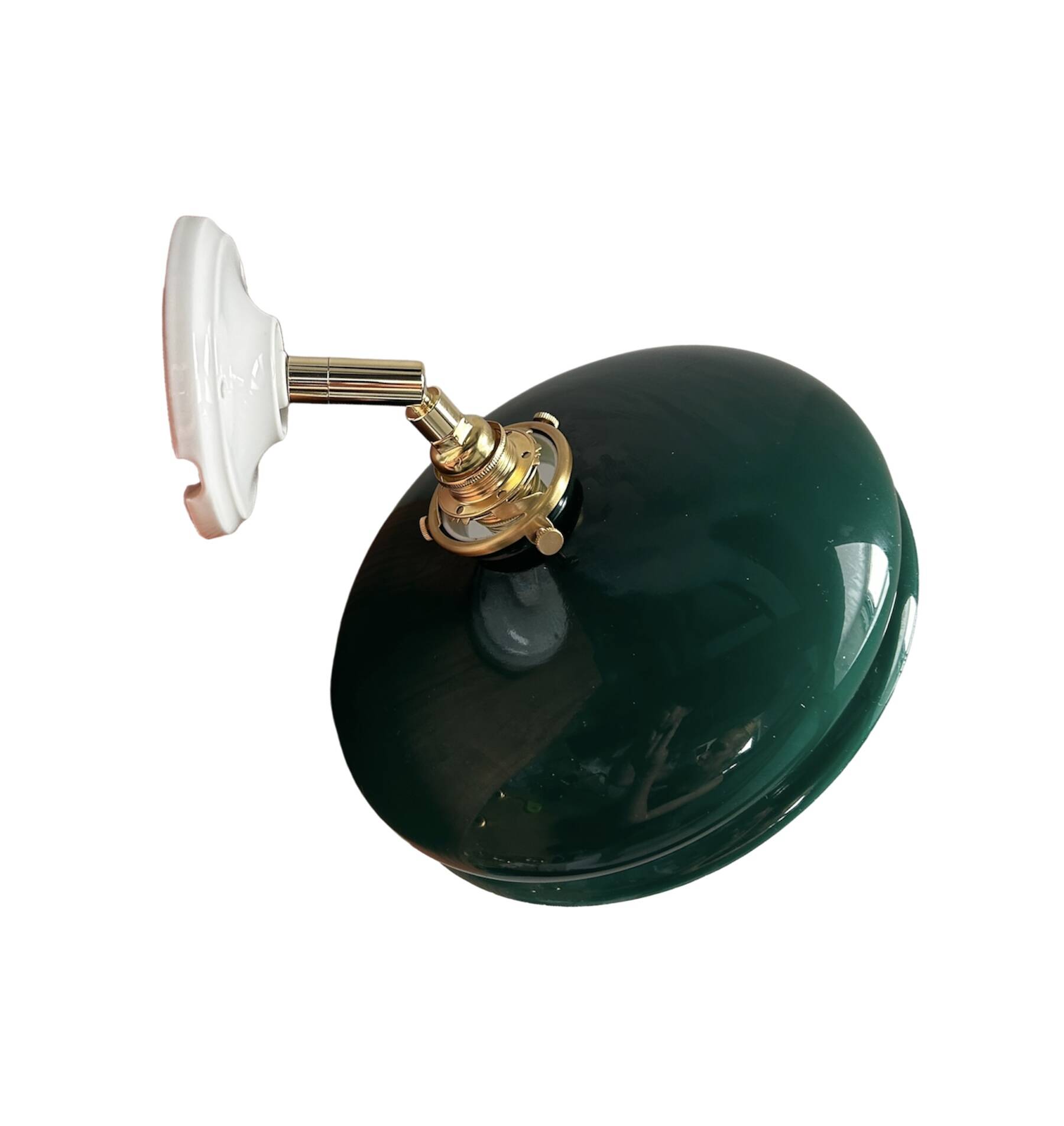 Green opaline wall light