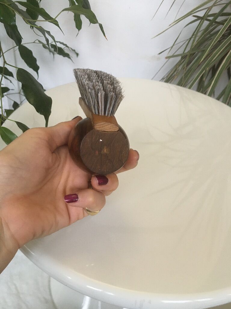 Scandinavian teak squirrel clothing brush