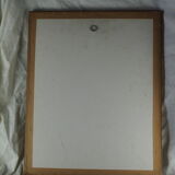 Peasants, river and donkey under a red sun - Mexican folk art - 1970s