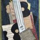 Original Vintage Cubist Collage Guitar Vintage Carved Wood Frame