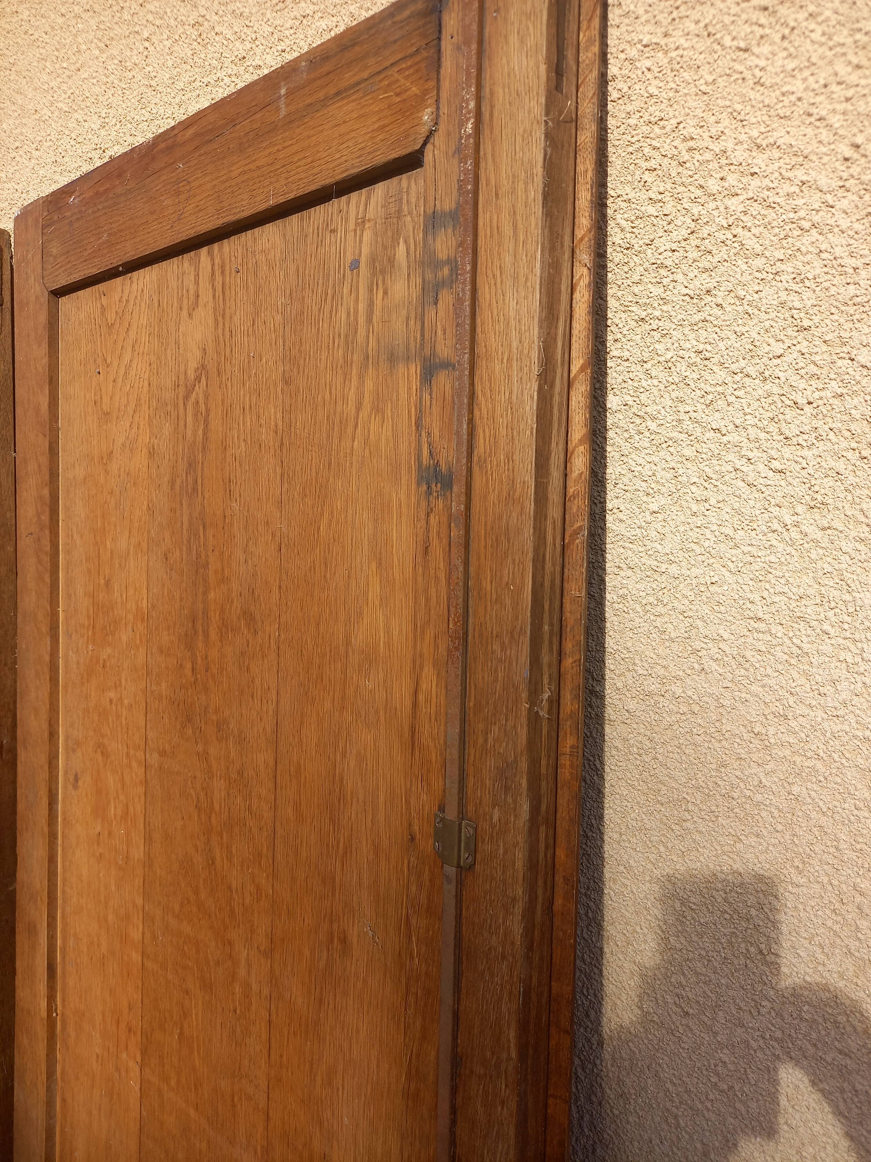 Paire de portes d'armoire en chêne