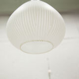 Mid century suspension, brass, zebra glass