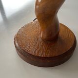 Brutalist wooden lamp