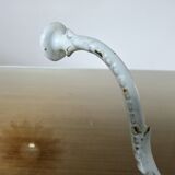 Pair of enameled cast iron coat hooks, 19th
