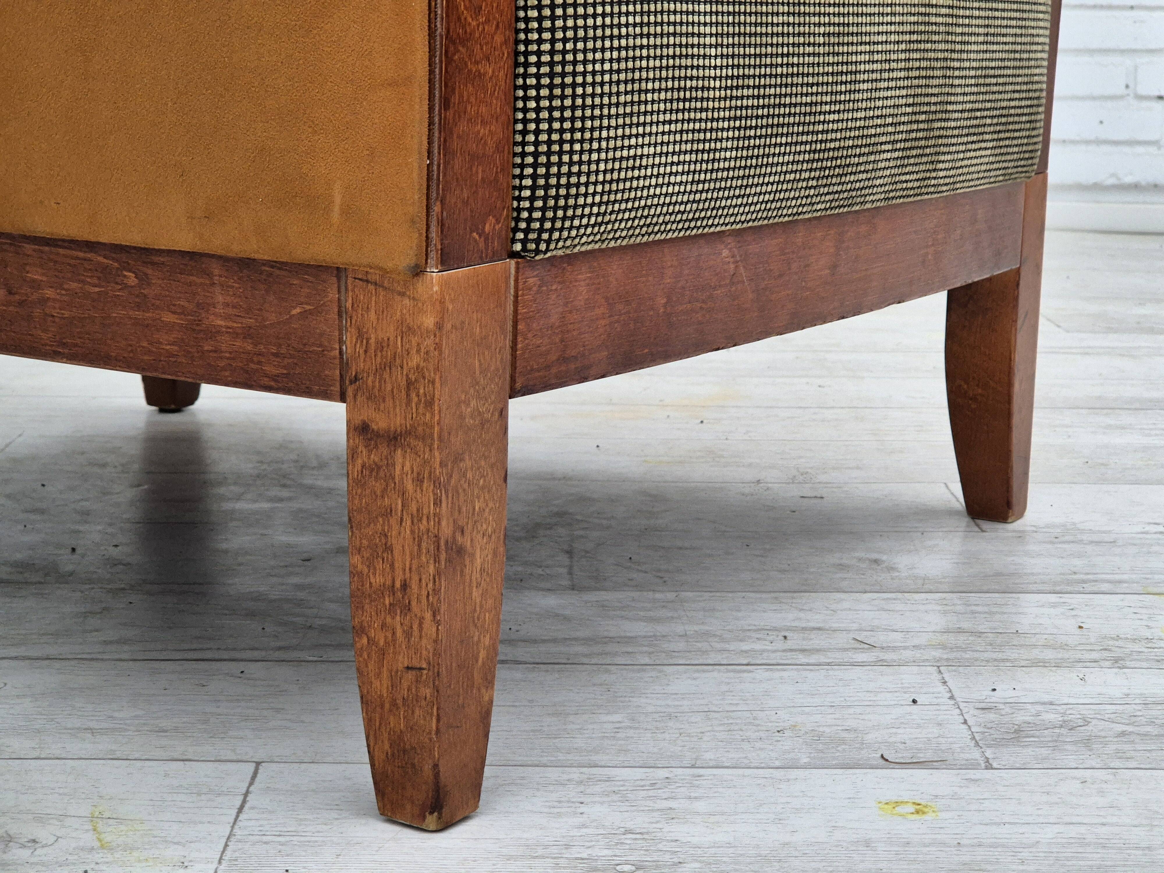 Années 1970, chaise longue scandinave, très bon état d'origine, style art déco.
