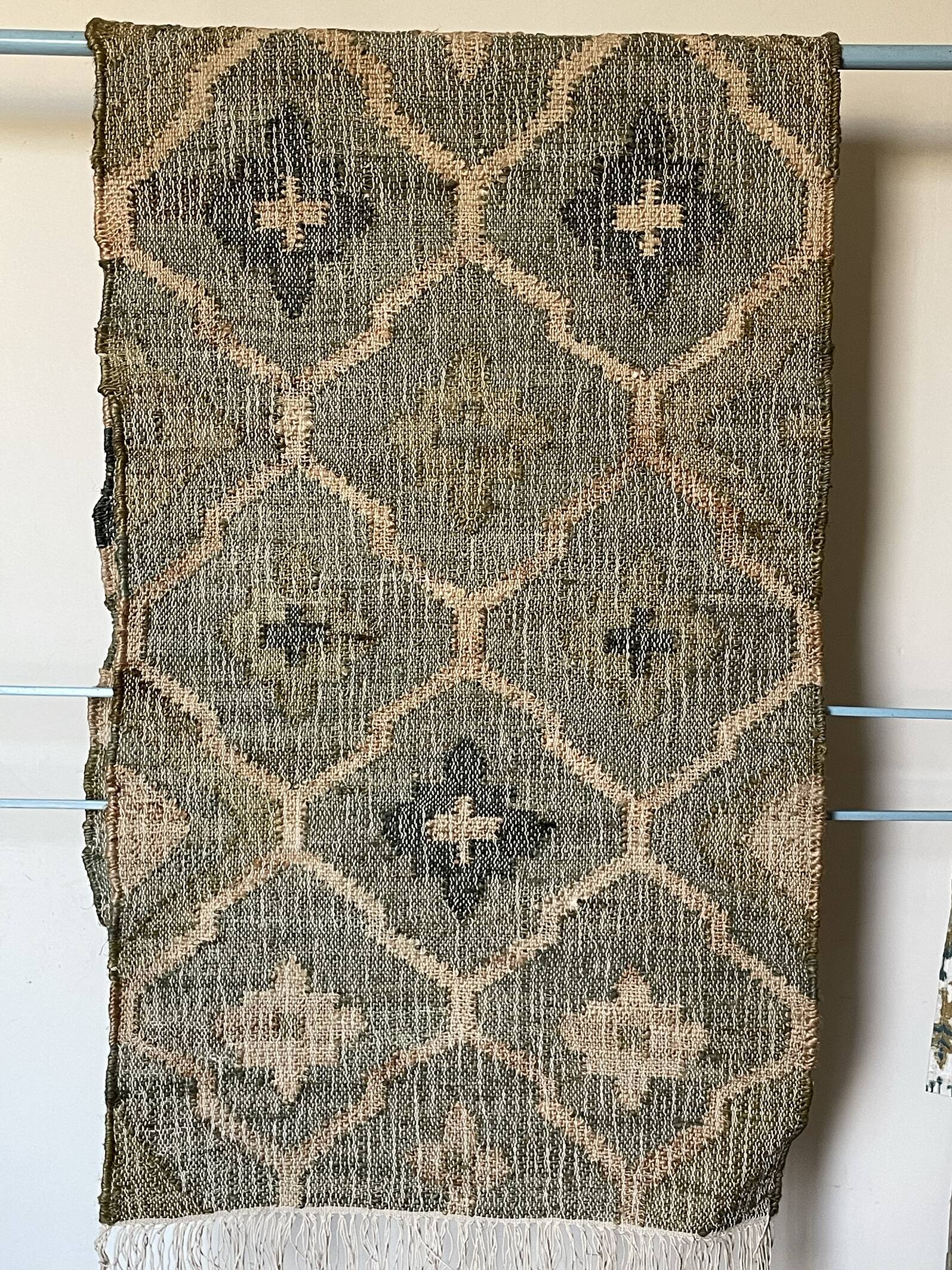 2.5x8 Ft-Hemp\Cotton Handwoven Kilim Runner,Home Decor,Gift,Bed Side Runner,Floor,Lobby,Rug/Carpet.