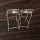 Pair of aluminum high chairs