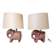 Pair of elephant lamps by Claude de Muzac (1934-2022) – Sculpted wood