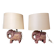 Pair of elephant lamps by Claude de Muzac (1934-2022) – Sculpted wood