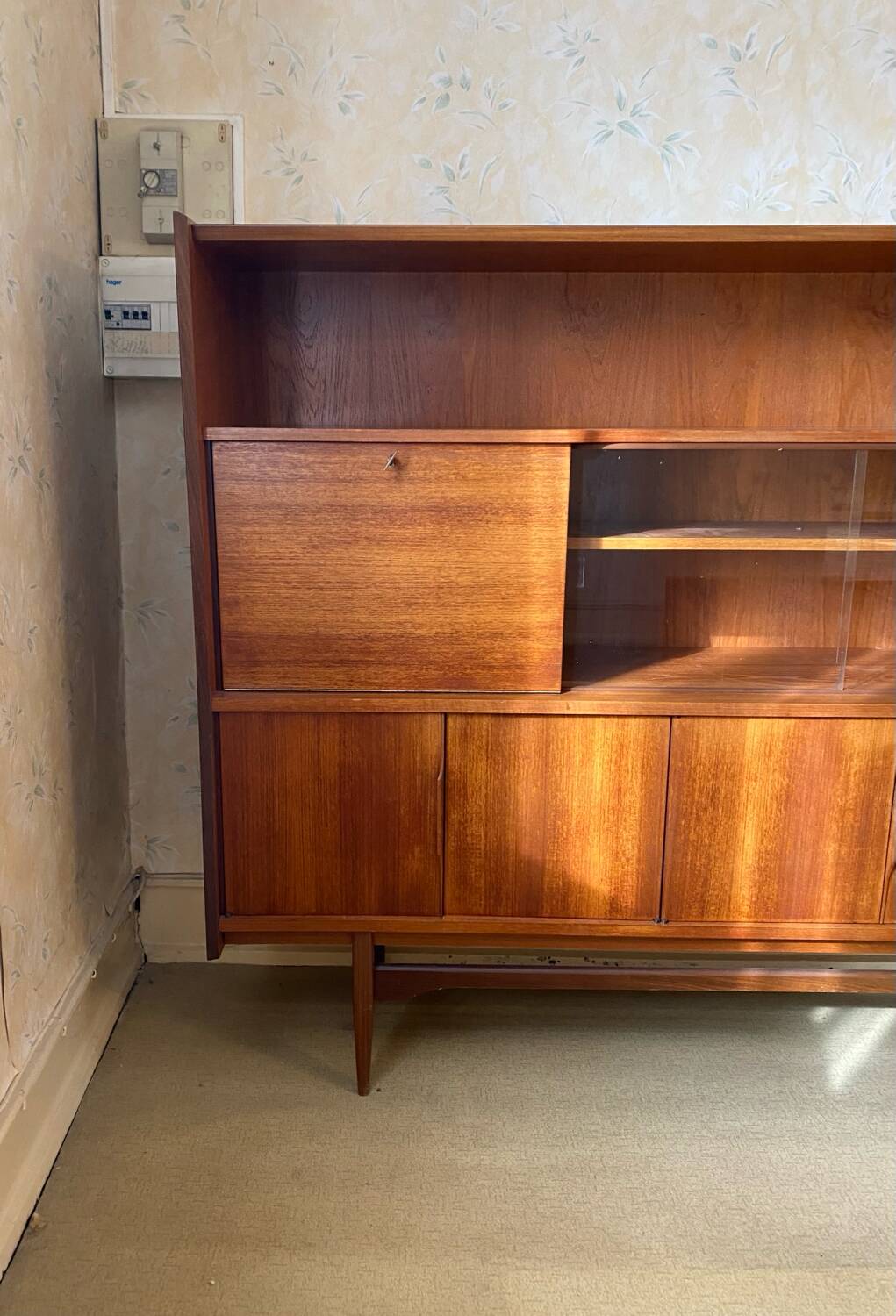 Vintage Scandinavian teak sideboard / buffet 1960
