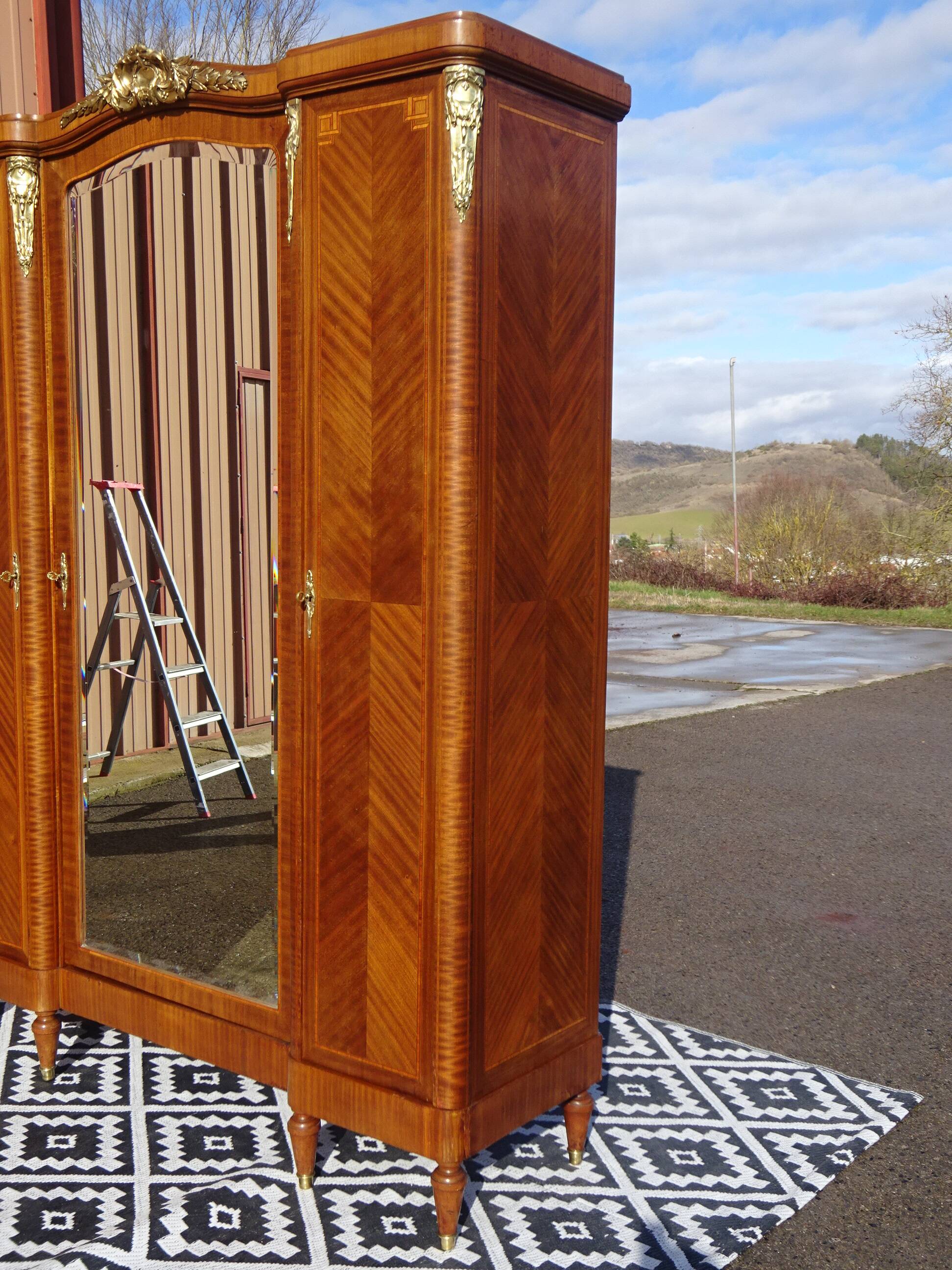 Old three-door wardrobe