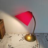 Burgundy cocotte lamp, table, flexible
