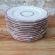 Art Deco dessert plates in pink Limoges porcelain