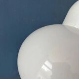 White mid-century space age mushroom floor lamp by Hala Zeist