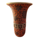 Ceramic vase, red cloisonné