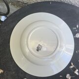 8 assiettes plates à motif de fleurs bleues faïencerie niderviller moselle france art déco