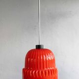 Vintage Czechoslovak Glass Hanging Lamp By Osvětlovací Sklo, 1970s