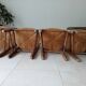 Set of 4 antique mountain chairs in the style of Charlotte Perriand