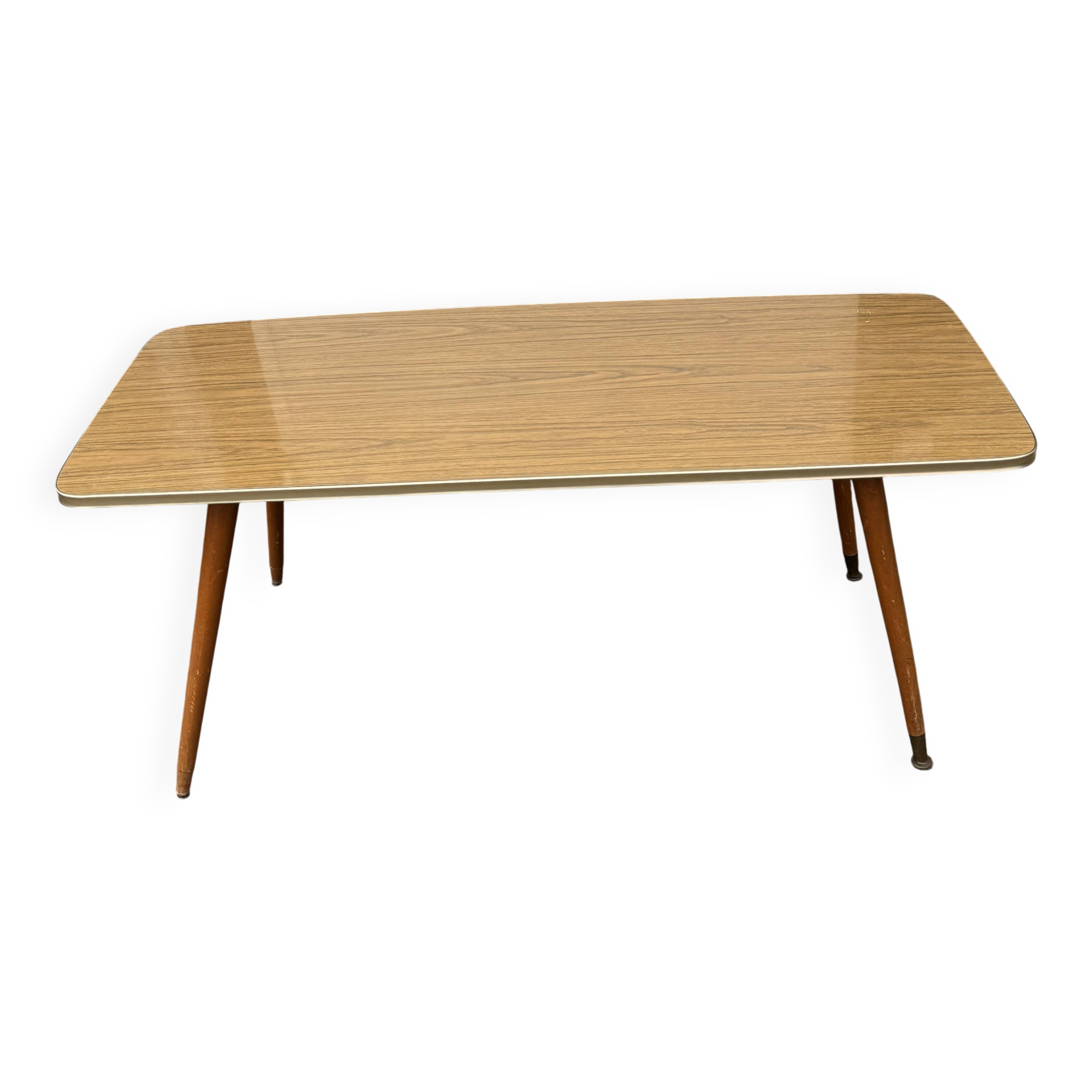 Table basse en stratifié style milieu du siècle
