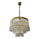 Waterfall chandelier in brass and tassels from the 60s and 70s
