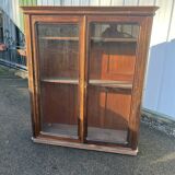 Large Old Glass Library – Double Glass Door – Wood