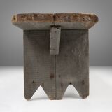 grey wooden bench, France ca 1890